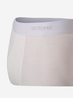 White underwear with a light gray waistband featuring 'Geckomo' branding on a white background.